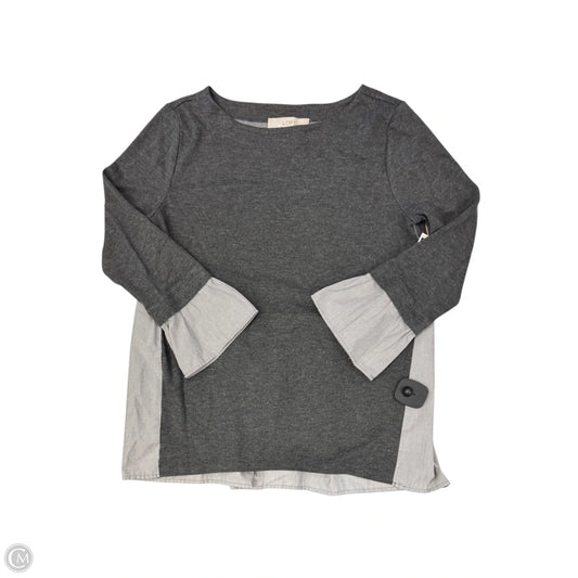 Top Long Sleeve By Loft In Grey, Size: S