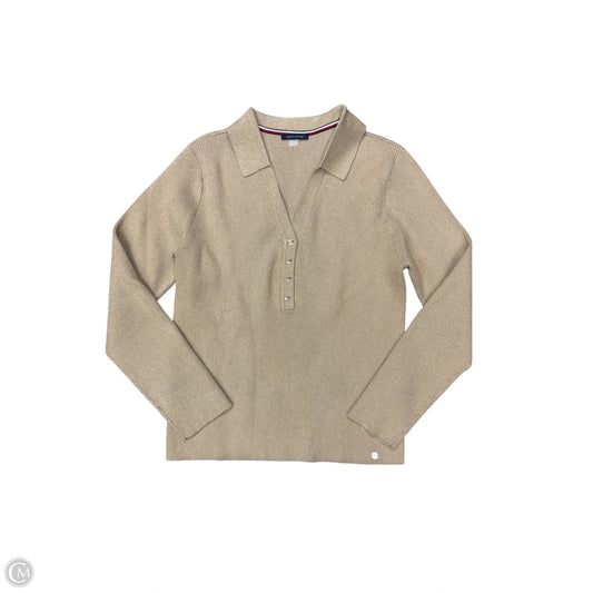 Top Long Sleeve By Tommy Hilfiger In Gold, Size: Xl