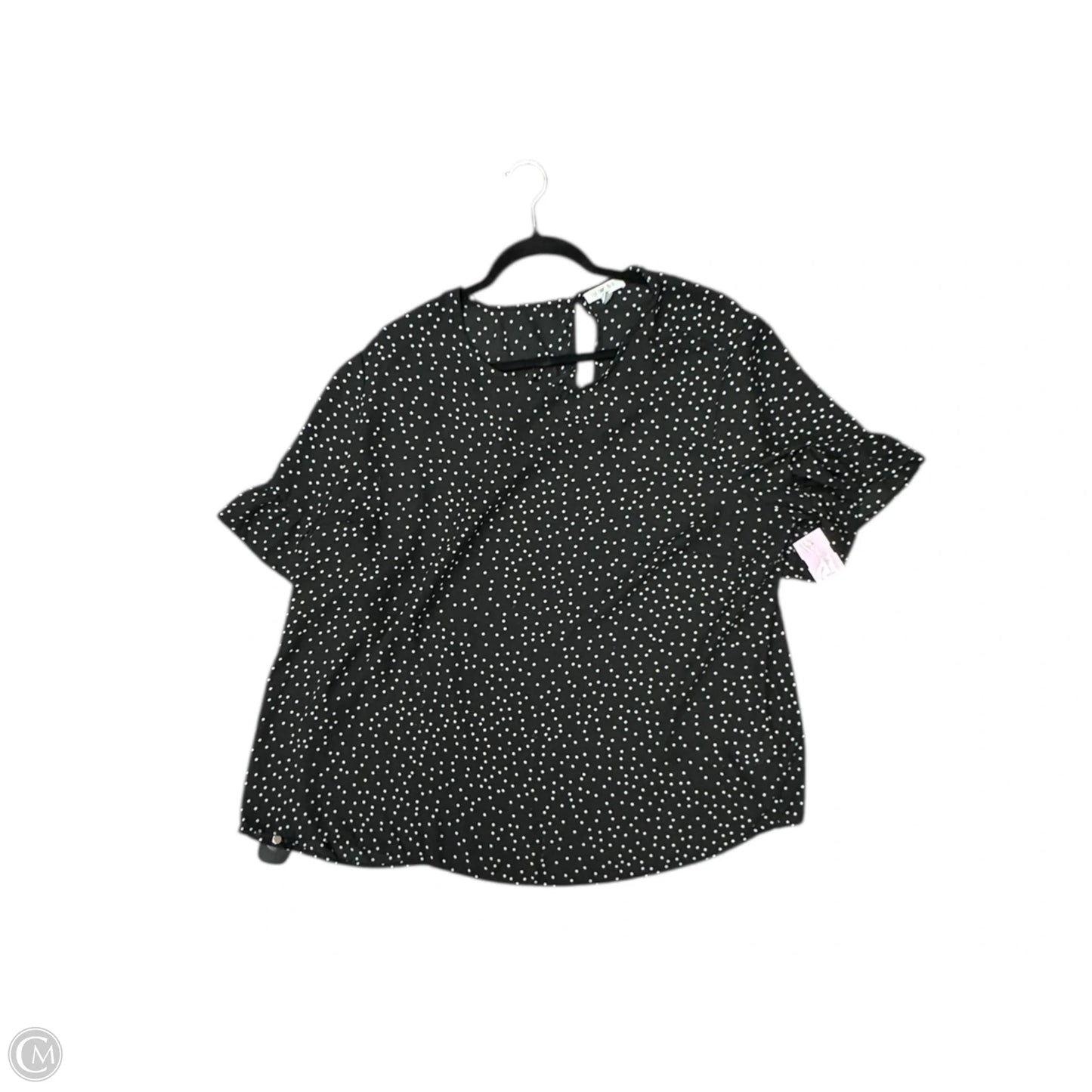 Top Short Sleeve By Clothes Mentor In Black, Size: 2x