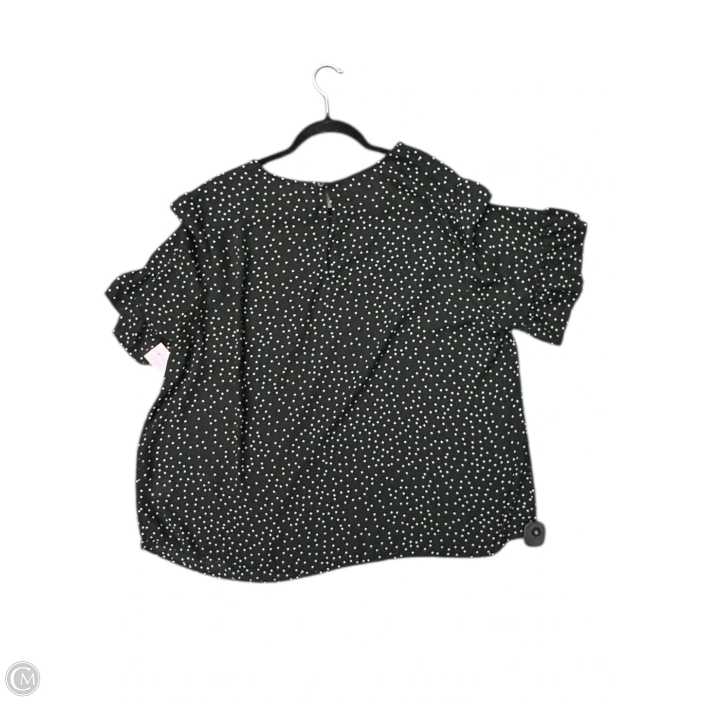 Top Short Sleeve By Clothes Mentor In Black, Size: 2x