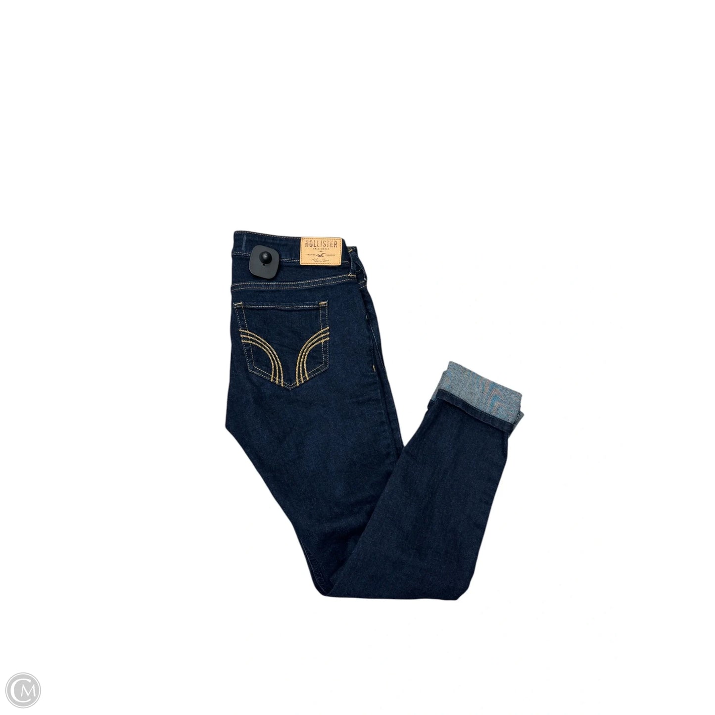 Jeans Skinny By Hollister In Blue Denim, Size: 0