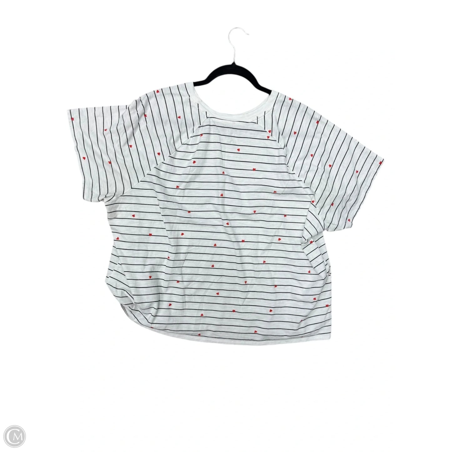 Top Short Sleeve By Clothes Mentor In White, Size: Xxl