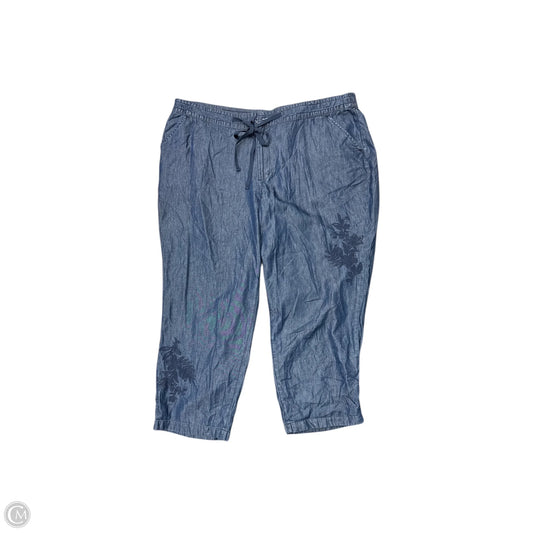 Pants Cropped By Cj Banks In Blue Denim, Size: 22