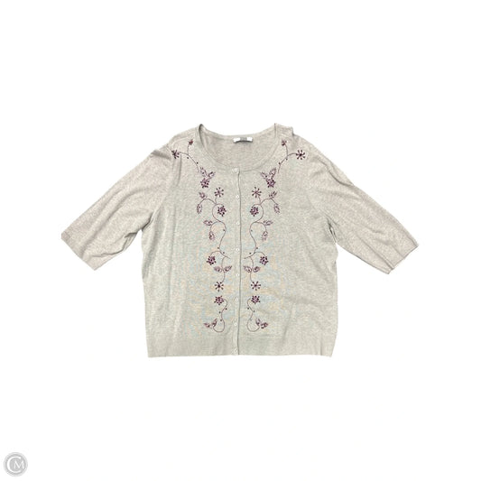 Cardigan By Cj Banks In Tan, Size: 3x