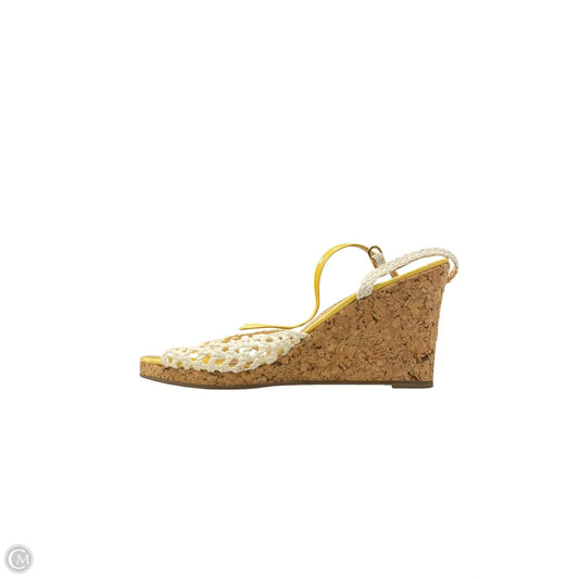 Sandals Heels Wedge By Ann Taylor In Yellow, Size: 6