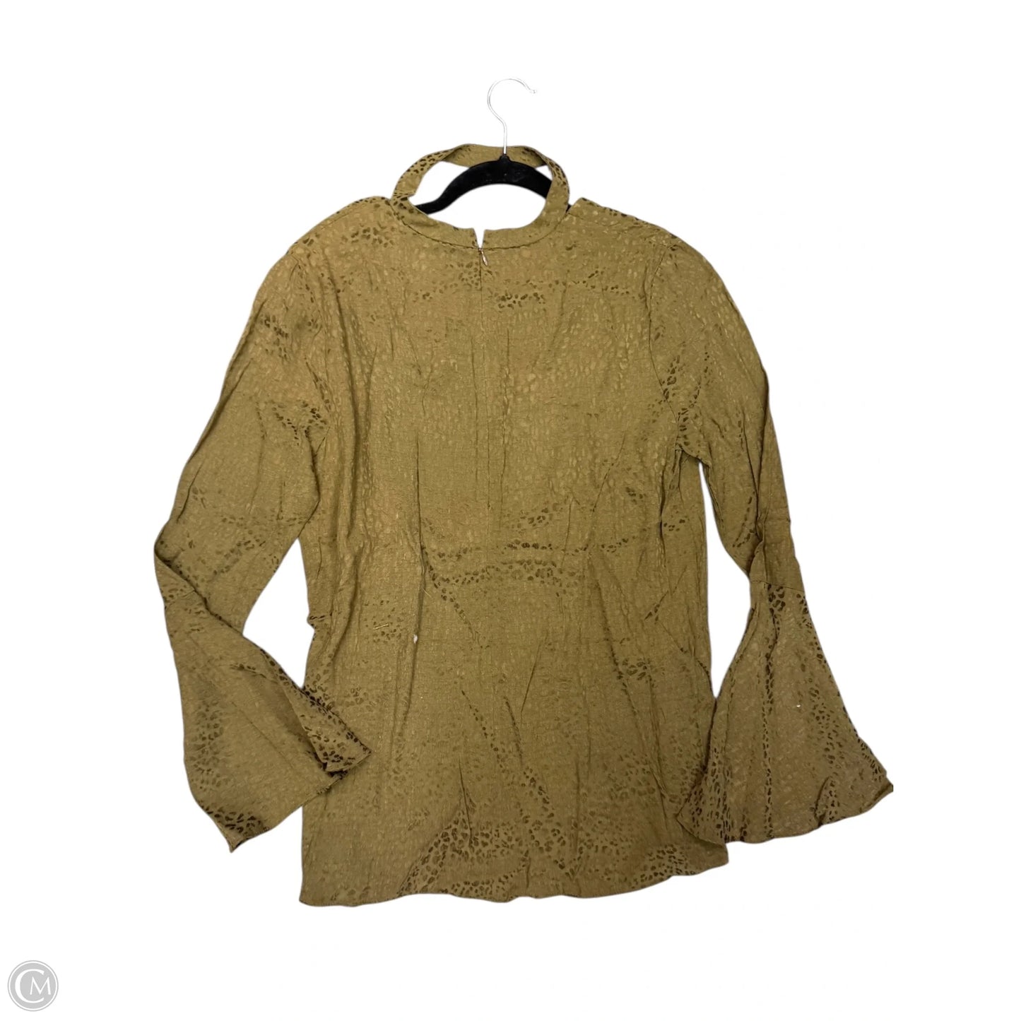 Blouse Long Sleeve By Clothes Mentor In Green, Size: S
