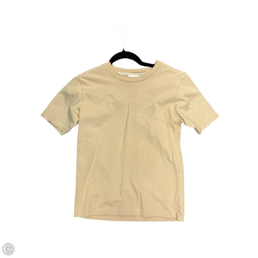 Top Short Sleeve By Liz Claiborne In Beige, Size: S