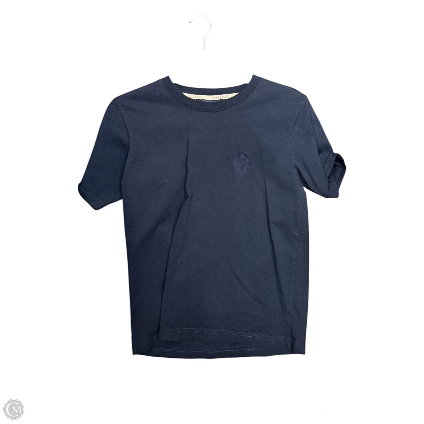 Top Short Sleeve By Liz Claiborne In Navy, Size: S