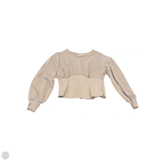 Top Long Sleeve By Pilcro In Beige, Size: M