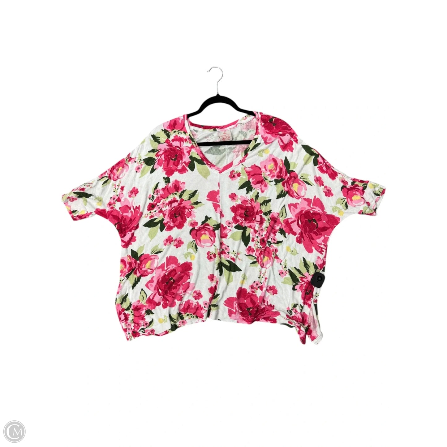 Top Short Sleeve By Laurie Felt In Pink, Size: Lp