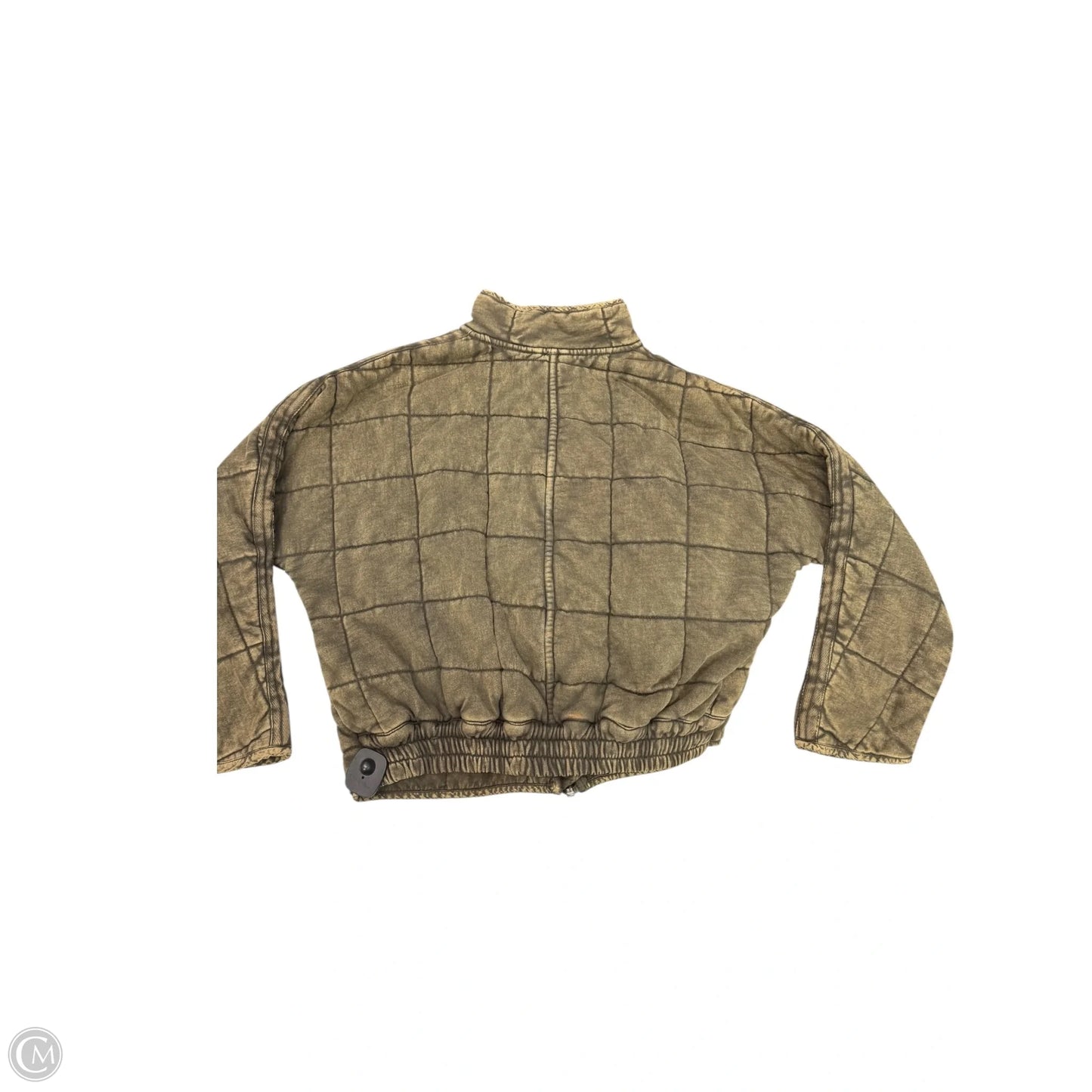Jacket Puffer & Quilted By Free People In Green Denim, Size: Sp