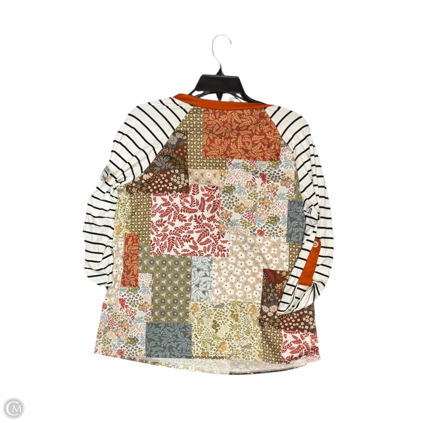 Top 3/4 Sleeve By Haptics In Orange, Size: M