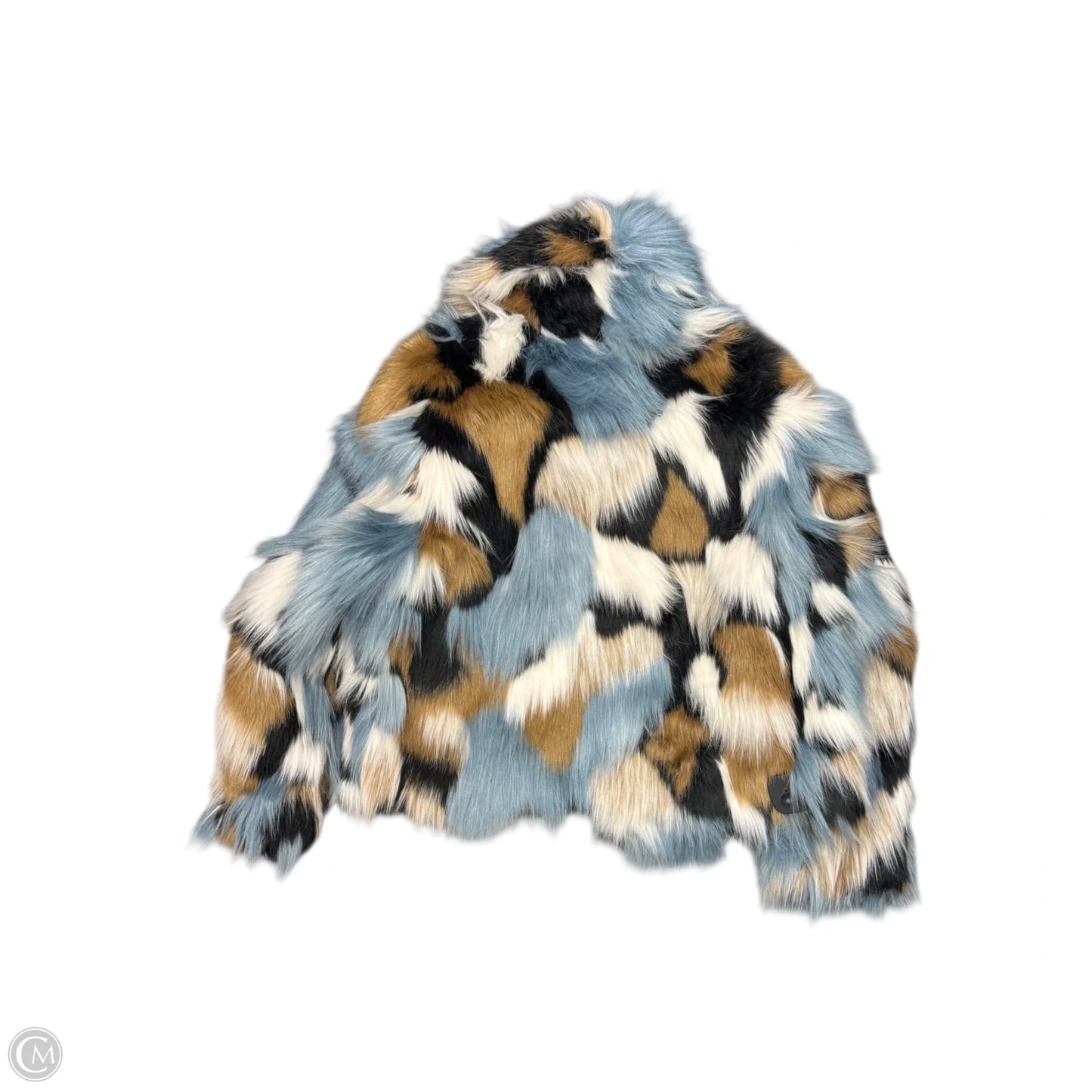 Vest Faux Fur & Sherpa By Boston Proper In Brown & Cream, Size: L