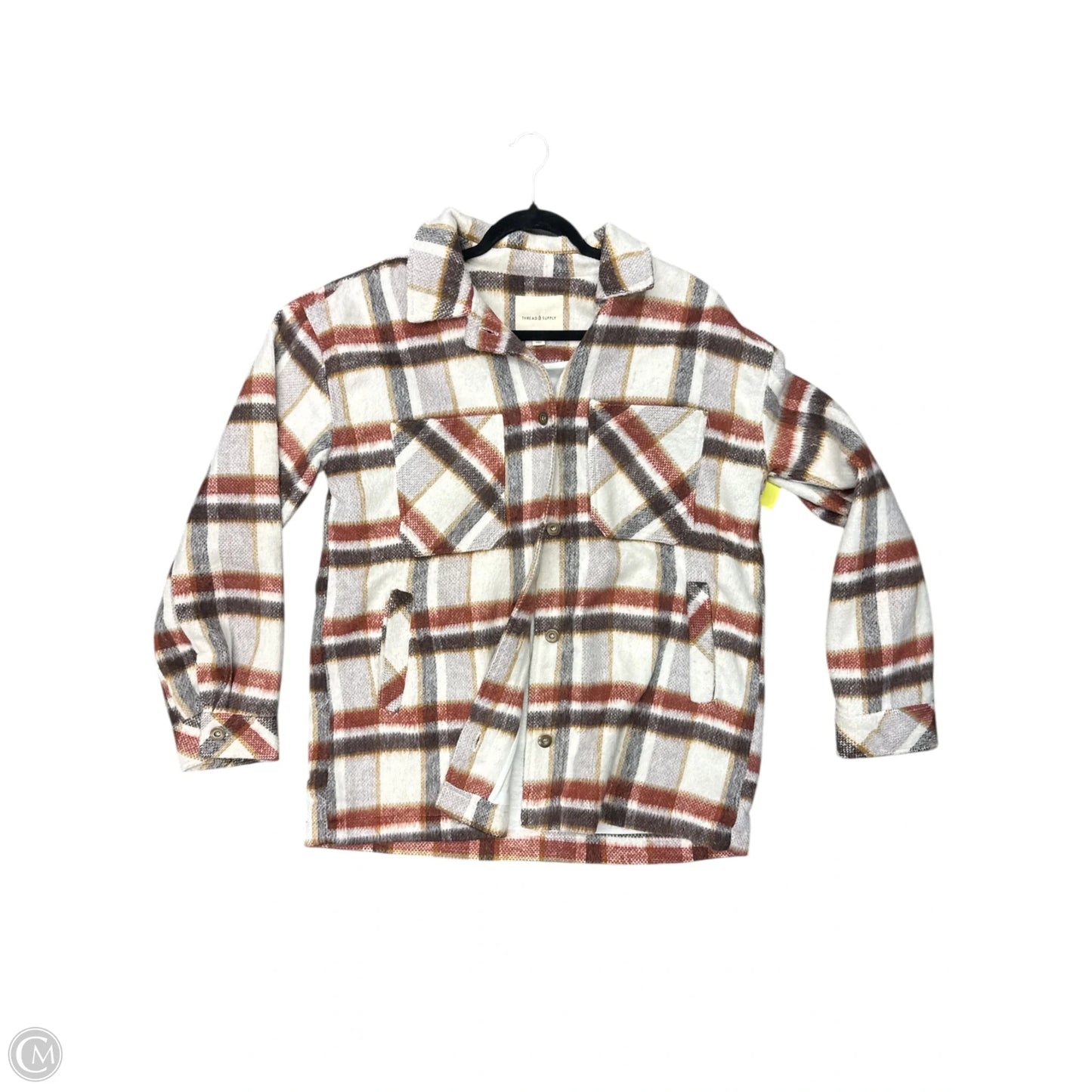 Jacket Shirt By Thread And Supply In Plaid Pattern, Size: Xl