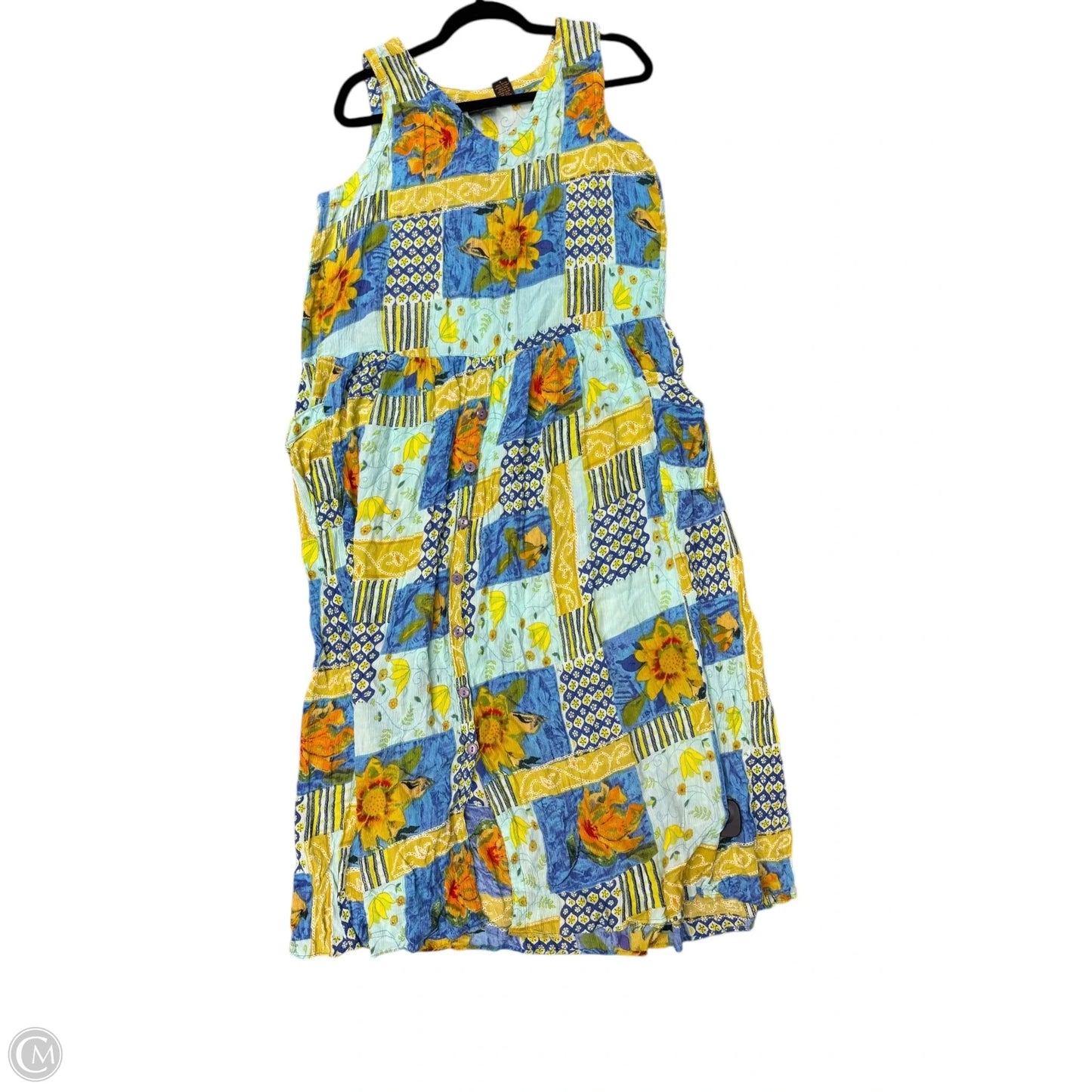 Dress Casual Maxi By Bila In Blue & Orange, Size: 10