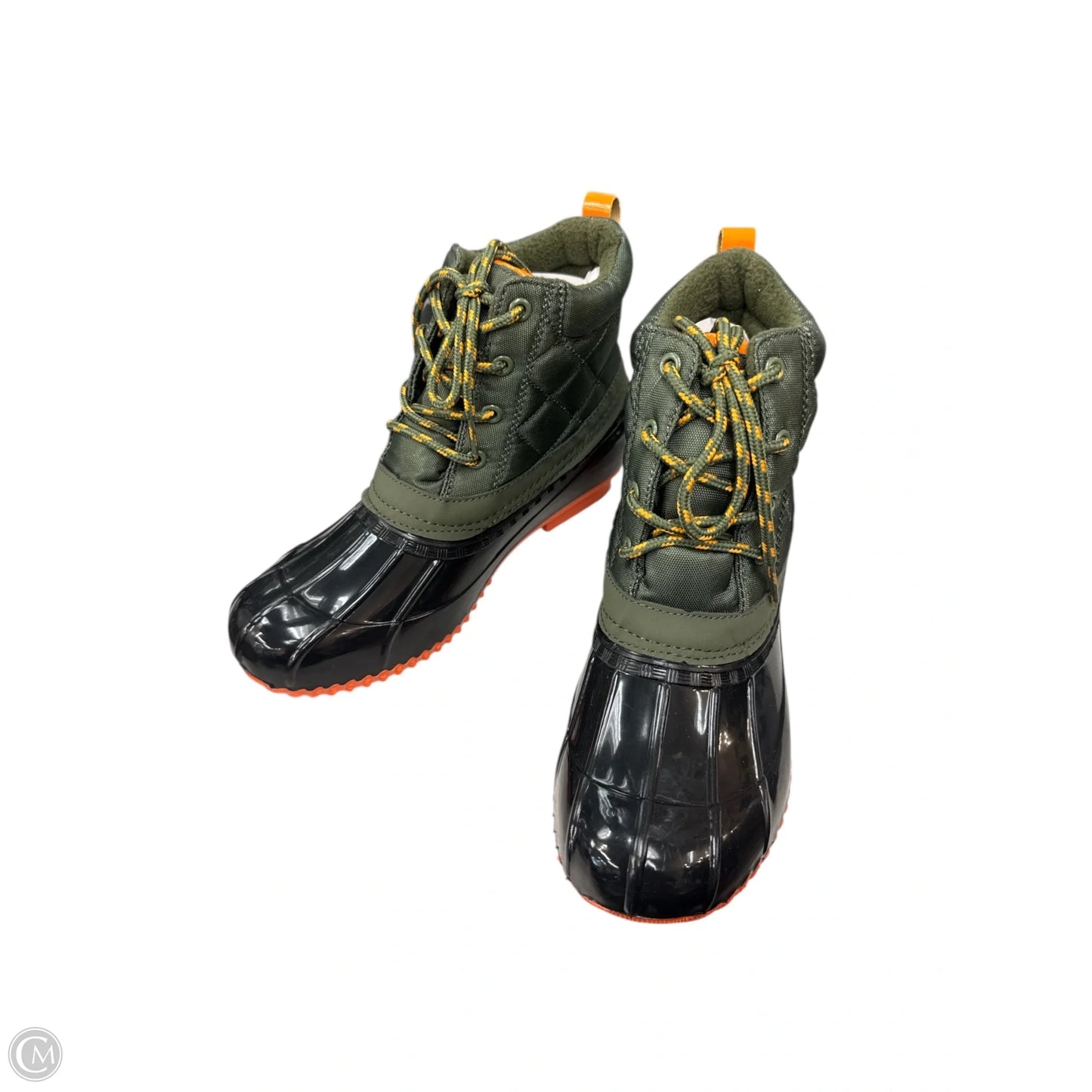Boots Ankle Flats By Sugar In Black & Green, Size: 7