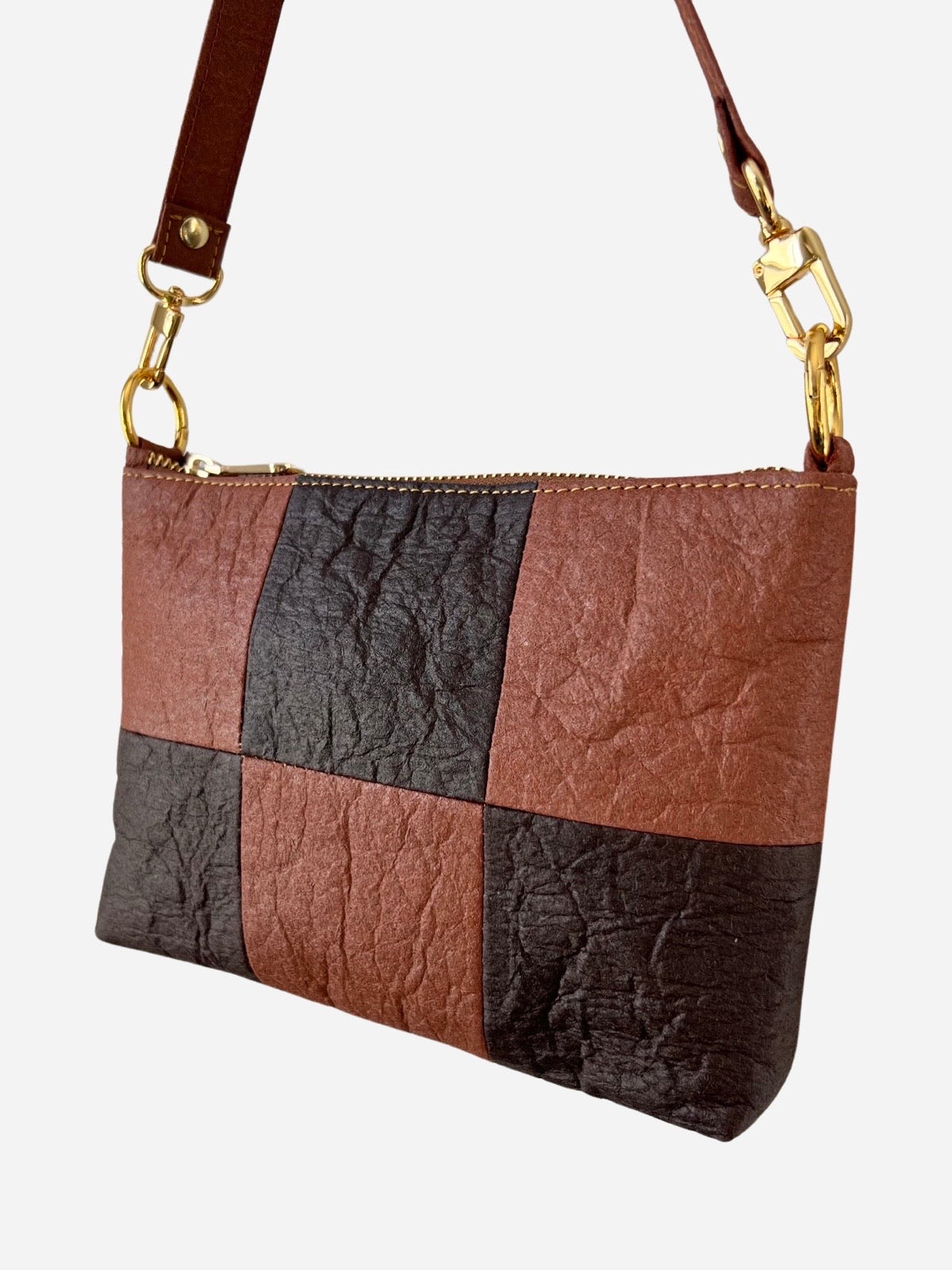 Baguette, Checkered Patchwork Canela/Dark chocolate