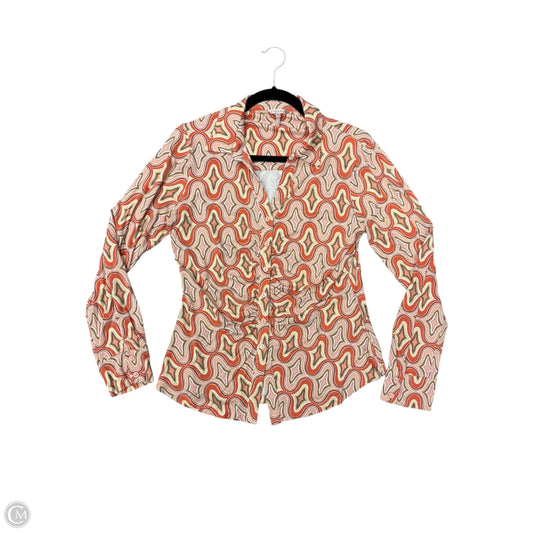 Blouse Long Sleeve By Cmc In Coral, Size: Xl