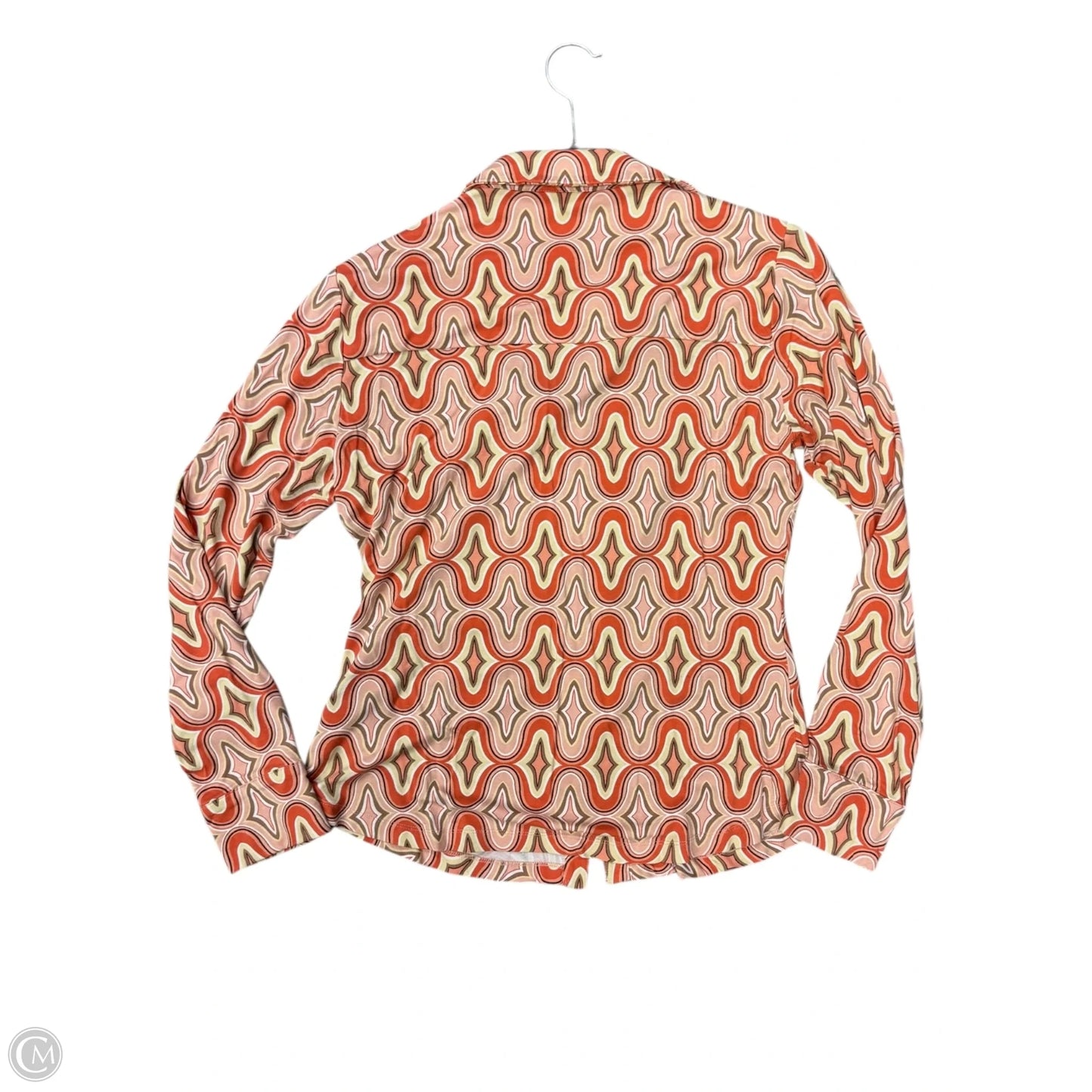 Blouse Long Sleeve By Cmc In Coral, Size: Xl
