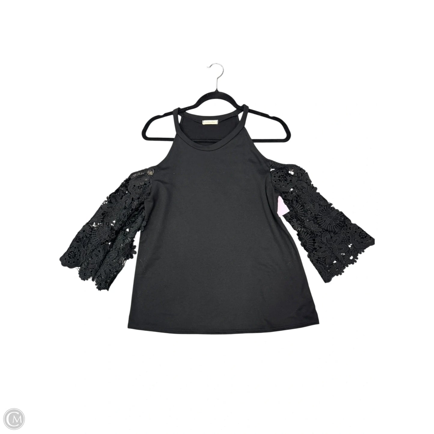 Top Long Sleeve By Cotton Bleu In Black, Size: S