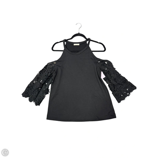 Top Long Sleeve By Cotton Bleu In Black, Size: S