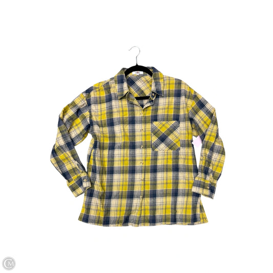 Blouse Long Sleeve By Cmb In Yellow Denim, Size: S