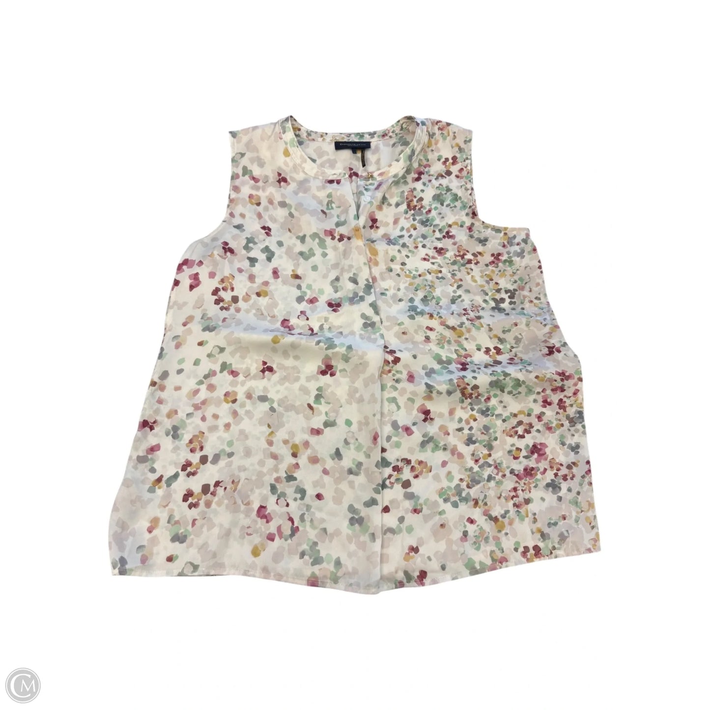 Blouse Sleeveless By Donna Karan In Cream, Size: M