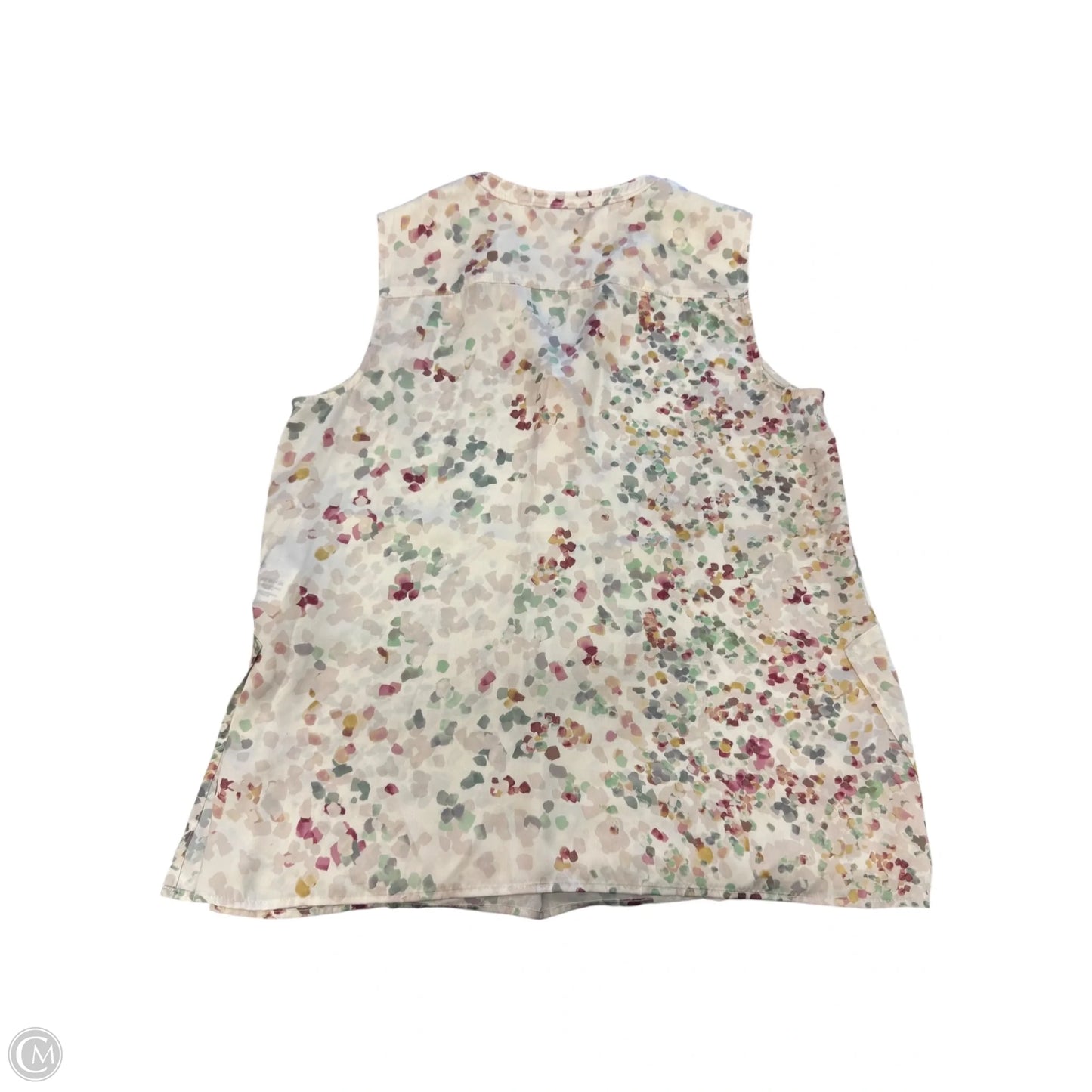 Blouse Sleeveless By Donna Karan In Cream, Size: M