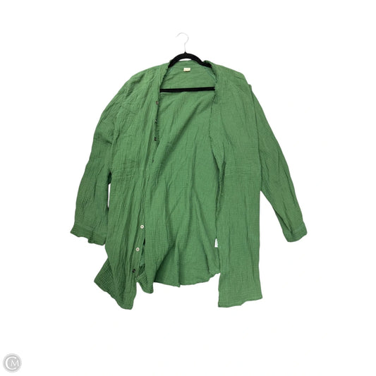 Blouse Long Sleeve By Cmb In Green, Size: L