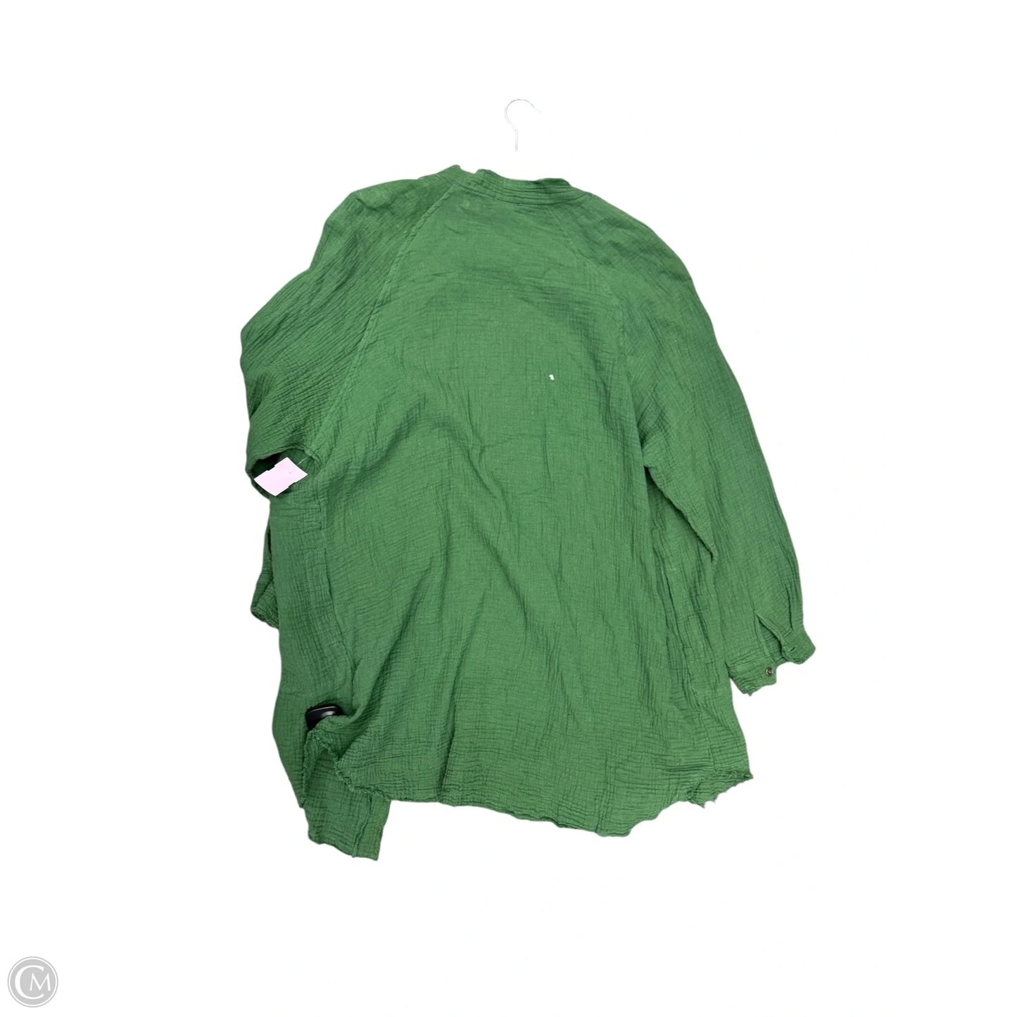 Blouse Long Sleeve By Cmb In Green, Size: L