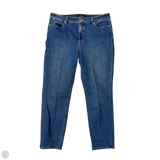Jeans Straight By Talbots In Blue Denim, Size: 14