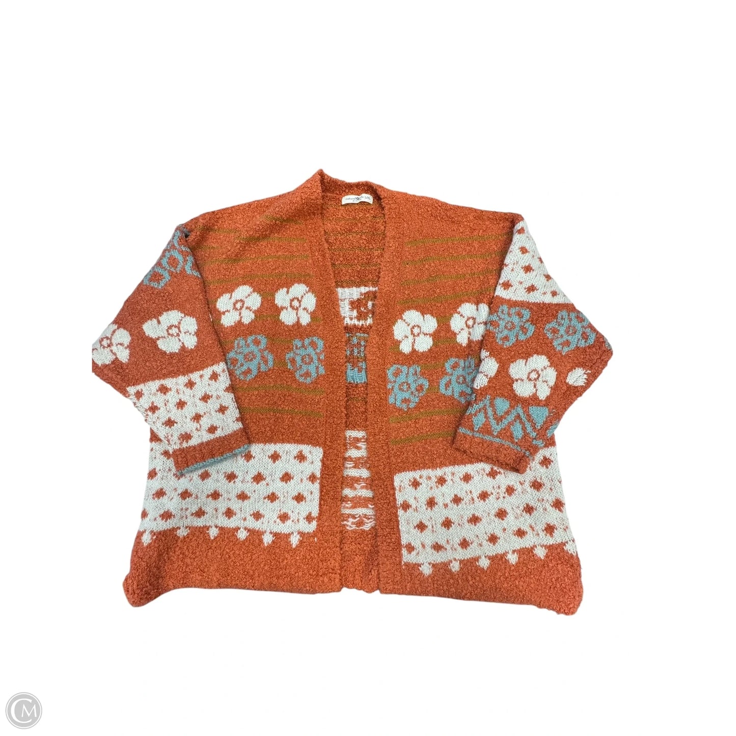 Sweater Cardigan By Natural Life In Orange, Size: Xl