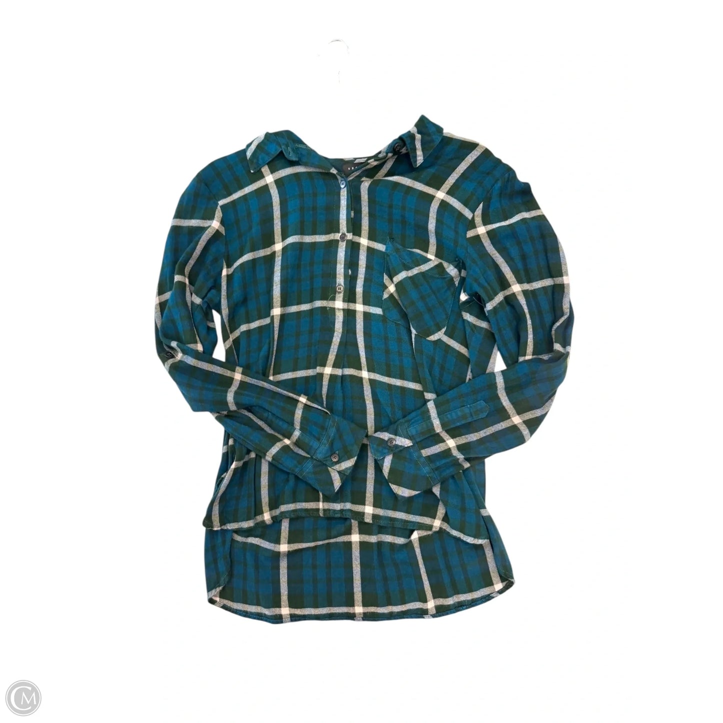 Blouse Long Sleeve By Sanctuary In Teal, Size: M