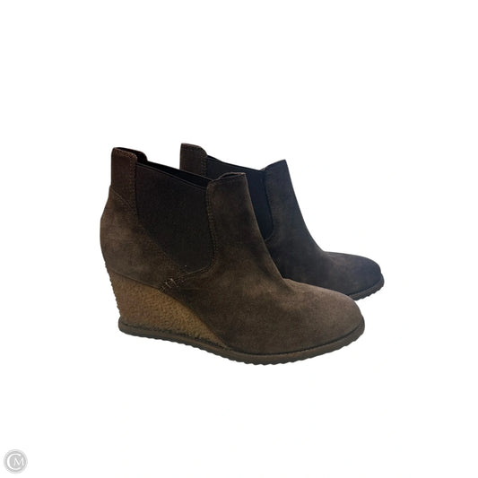 Boots Leather By Clothes Mentor In Brown, Size: 8.5