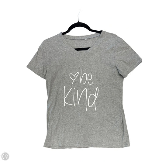Top Short Sleeve Basic By Clothes Mentor In Grey, Size: M