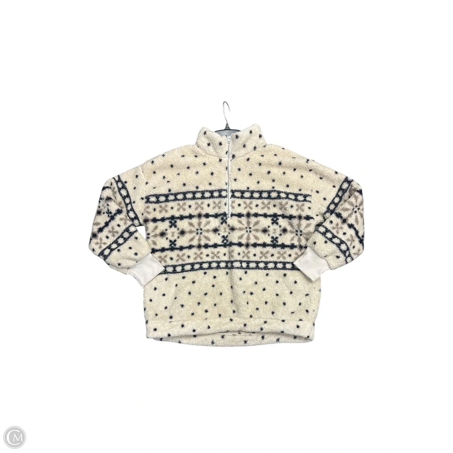 Jacket Fleece By Loft In Cream, Size: L
