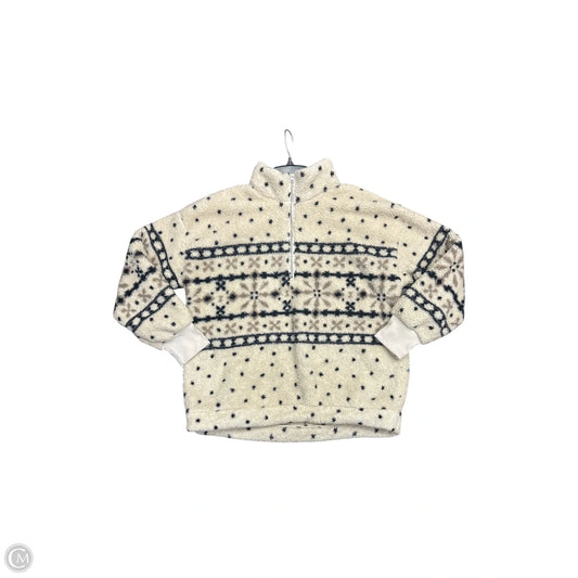 Jacket Fleece By Loft In Cream, Size: L
