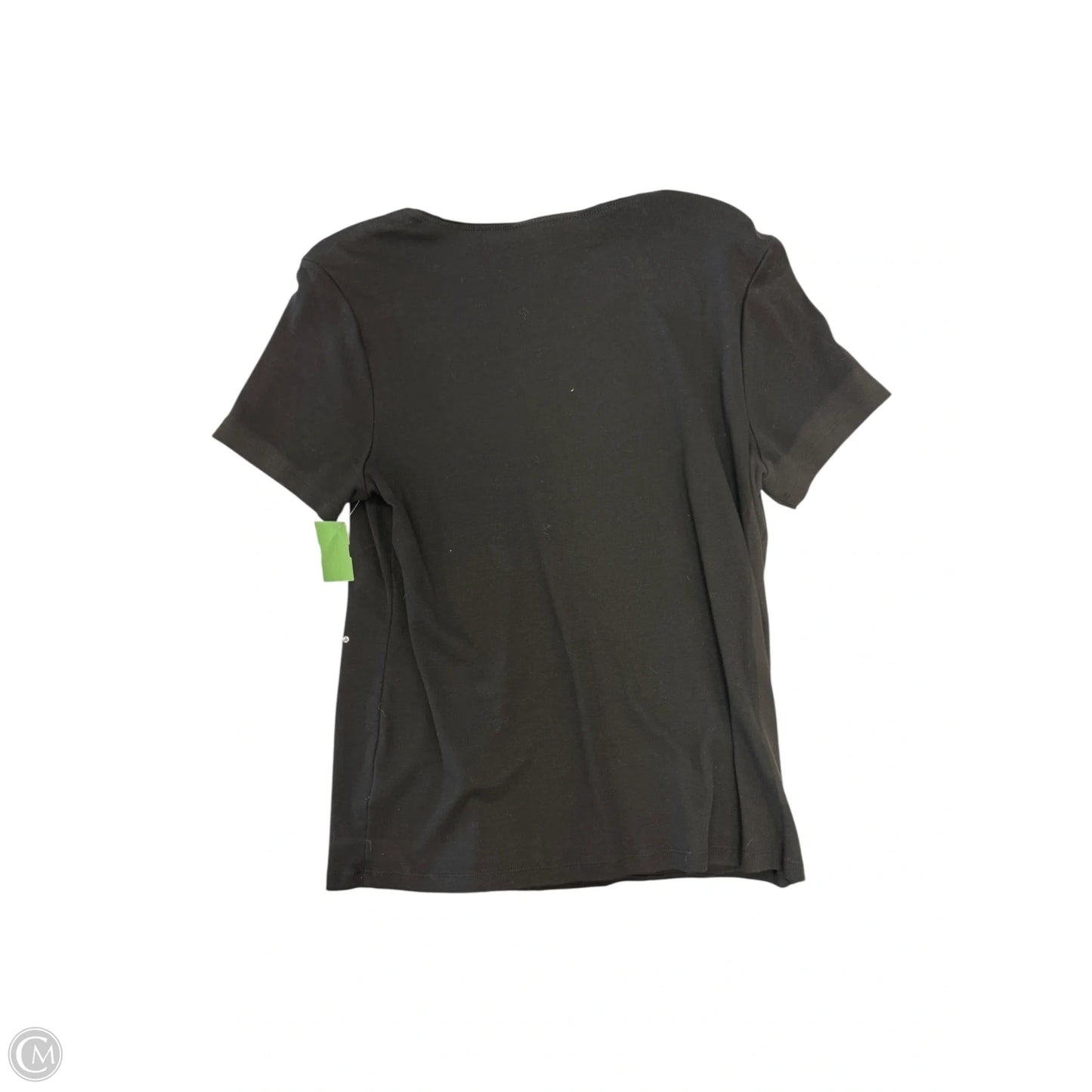 Top Short Sleeve Basic By Karen Scott In Black, Size: L