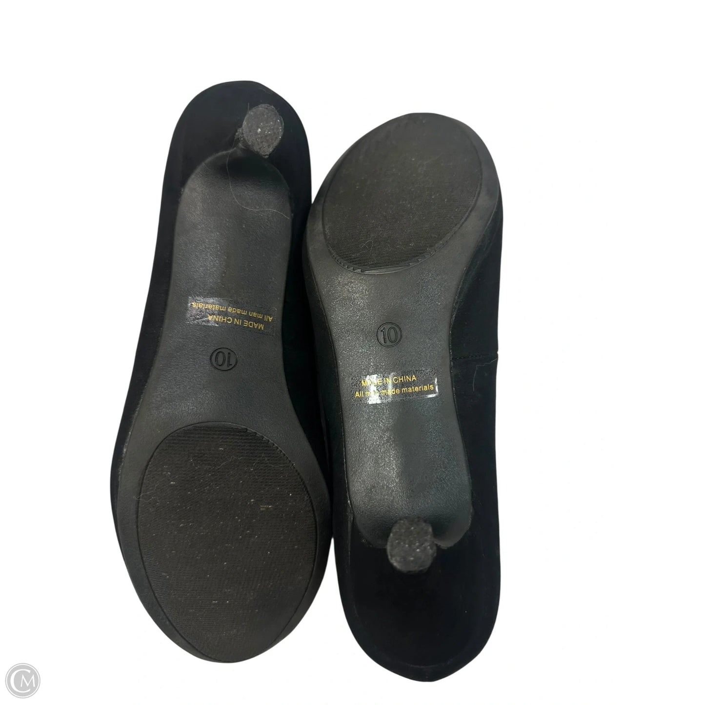 Shoes Heels Kitten By Clothes Mentor In Black, Size: 10