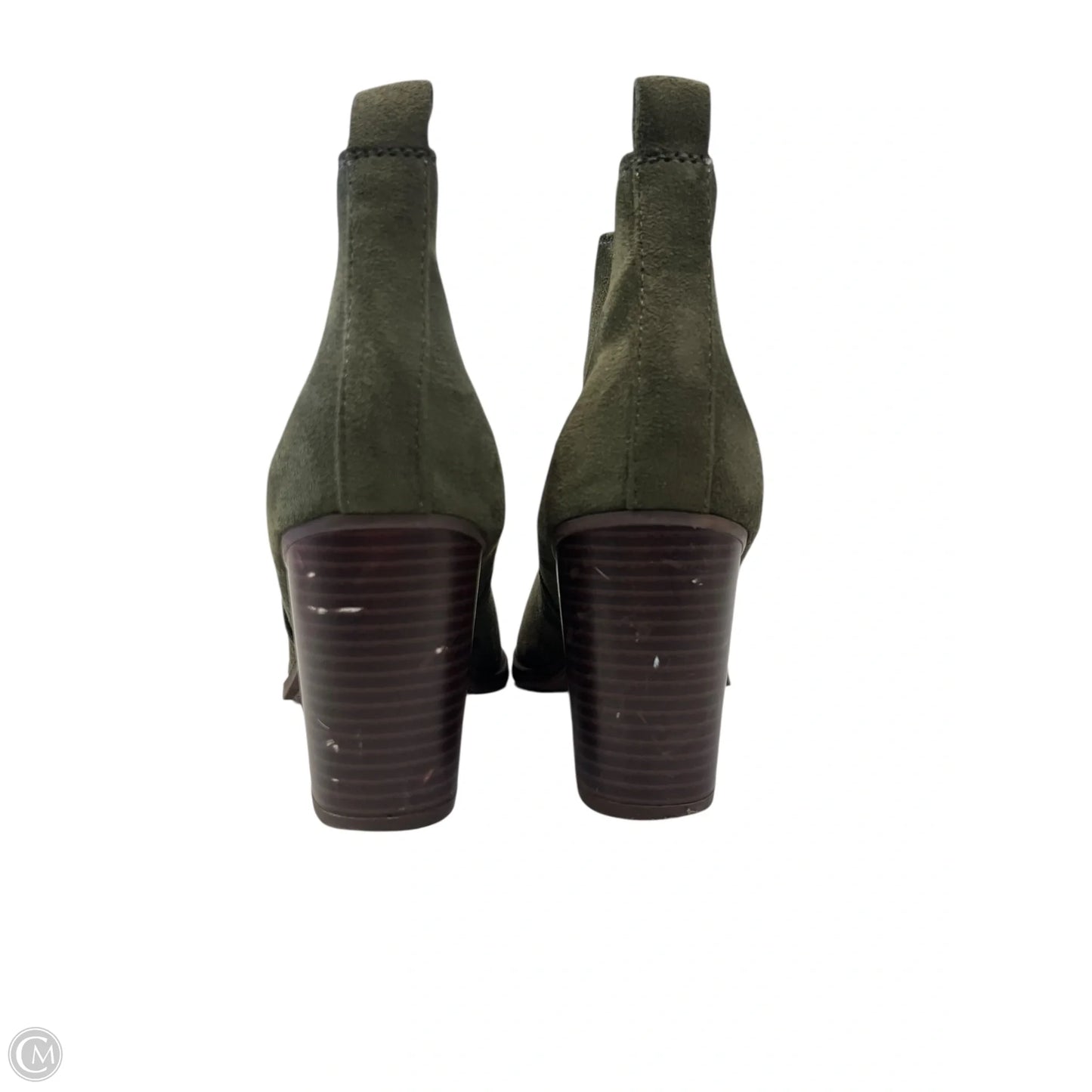 Boots Ankle Heels By Soda In Green, Size: 8