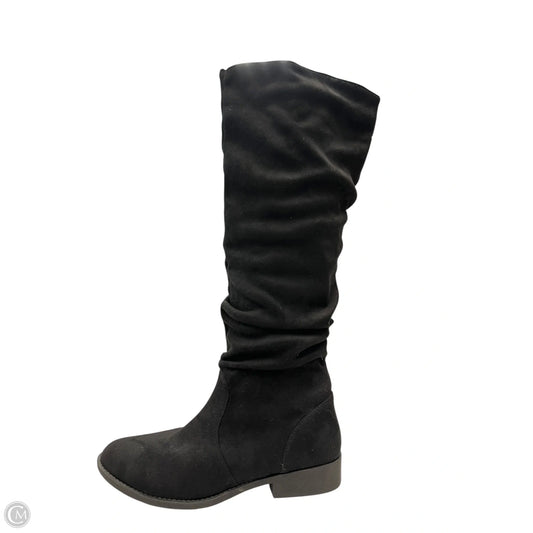 Boots Knee Flats By Qupid In Black, Size: 8
