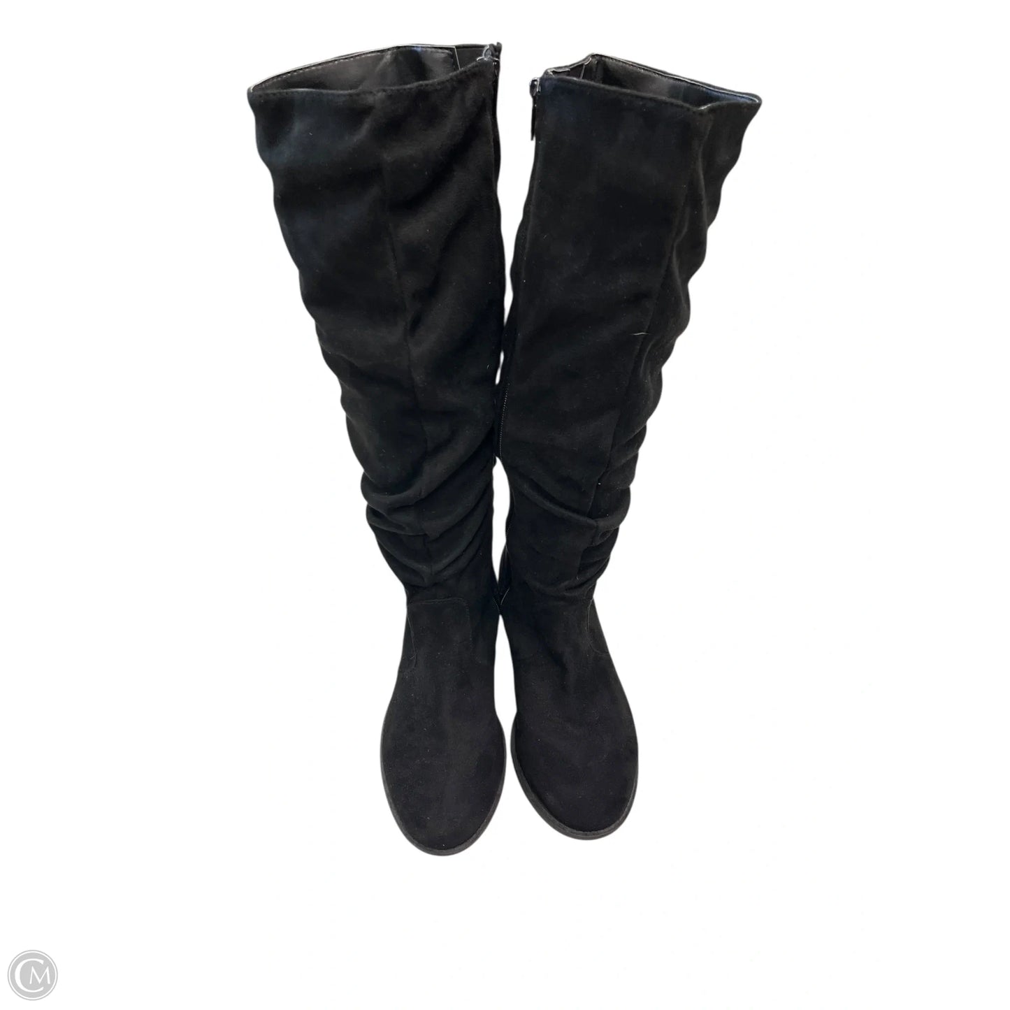 Boots Knee Flats By Qupid In Black, Size: 8