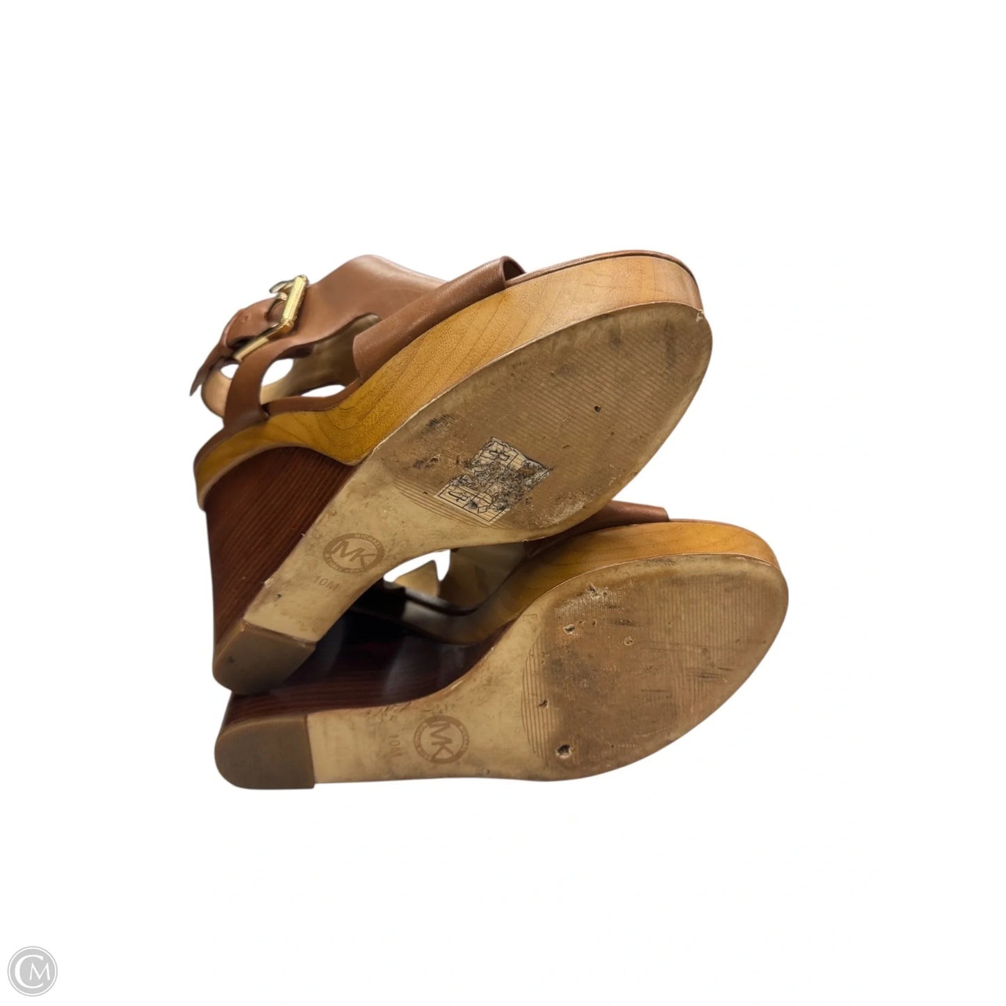 Sandals Heels Block By Michael By Michael Kors In Brown, Size: 10