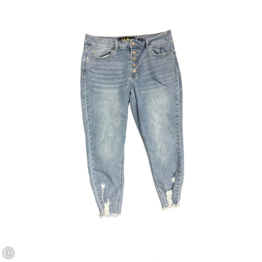 Jeans Cropped By Indigo Rein In Blue Denim, Size: 12