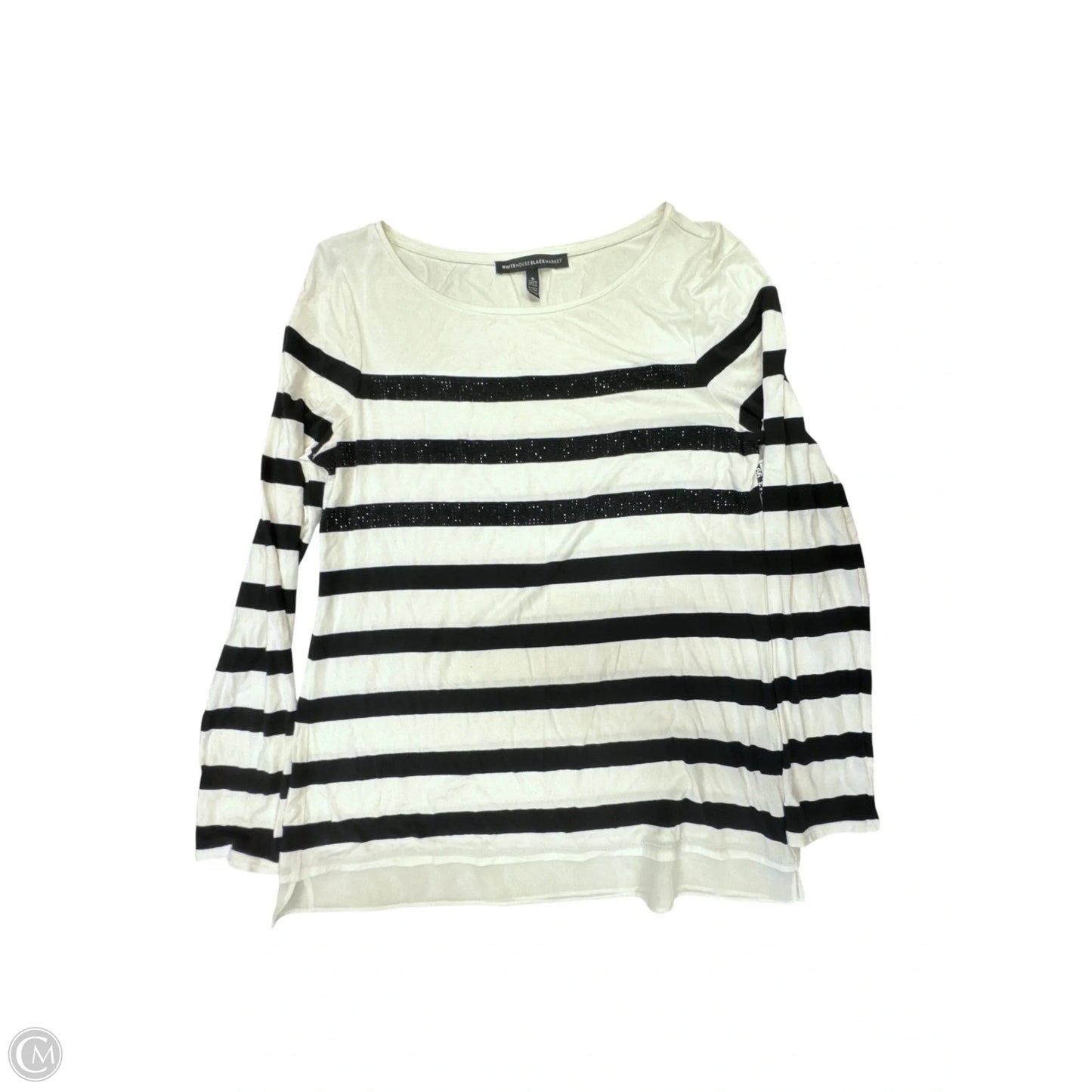Top Long Sleeve By White House Black Market In Black & White, Size: S