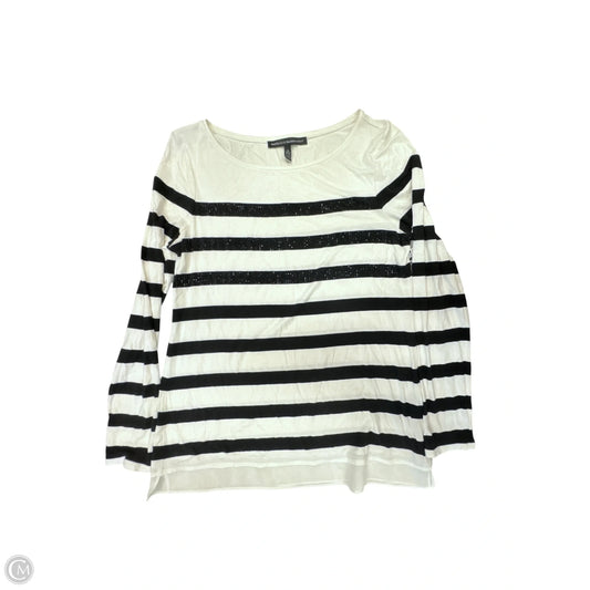 Top Long Sleeve By White House Black Market In Black & White, Size: S