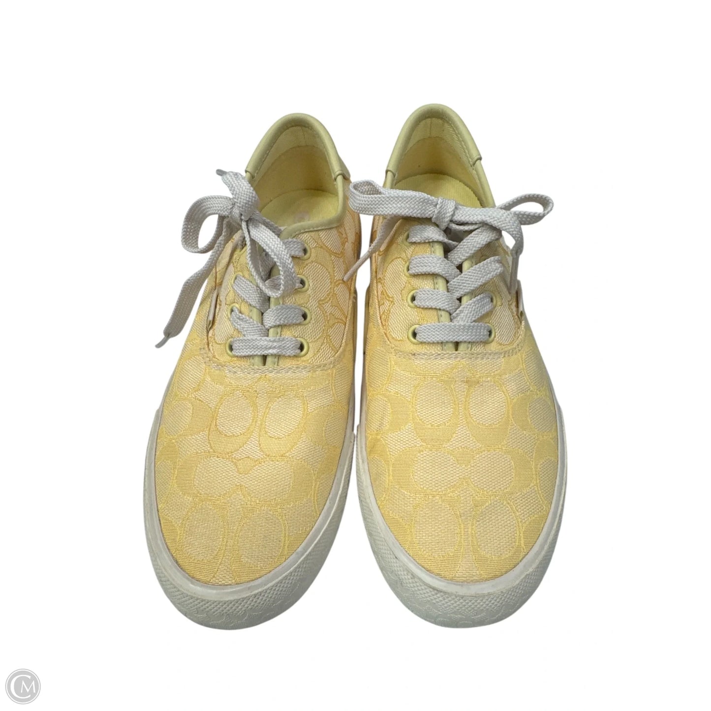 Shoes Designer By Coach In Yellow, Size: 8.5