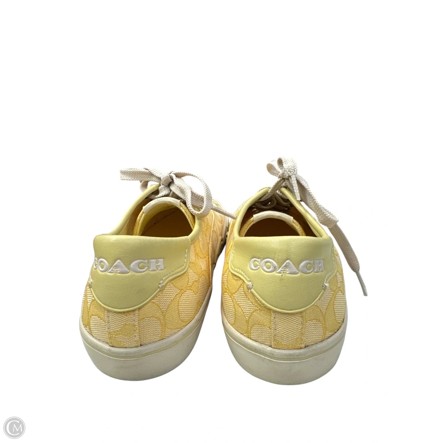 Shoes Designer By Coach In Yellow, Size: 8.5
