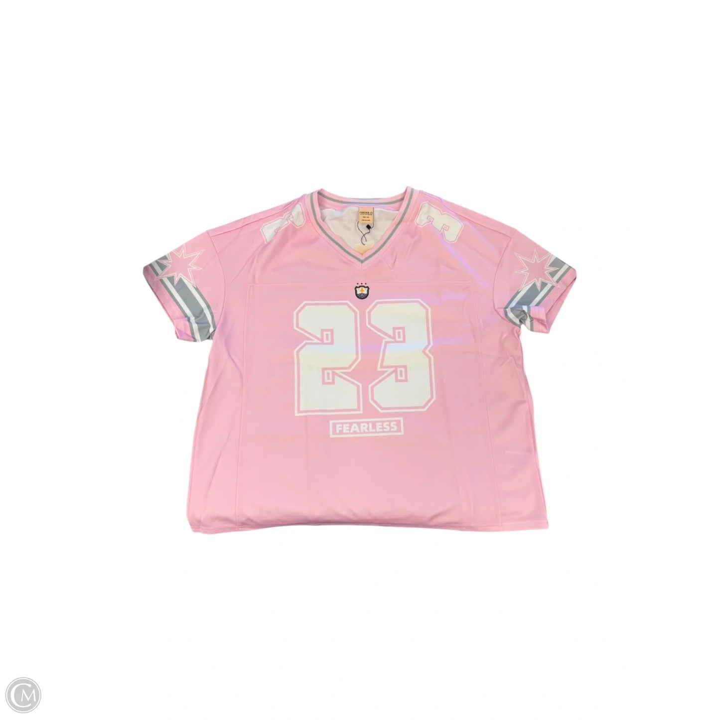Top Short Sleeve By Forever 21 In Pink, Size: 2x