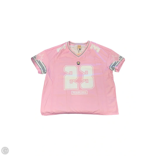 Top Short Sleeve By Forever 21 In Pink, Size: 2x